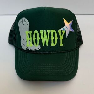 Dark Green 'Howdy' Women's Hat